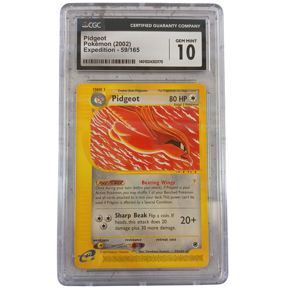 CGC 10 GEM MINT Pidgeot 2002 Expedition 59/165 Pokémon Card – WOTC - Picture 1 of 9